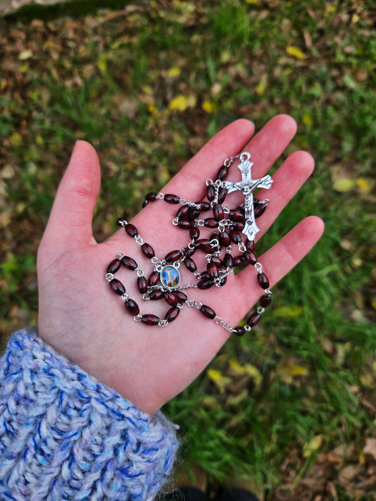 Chapelet bois merisier